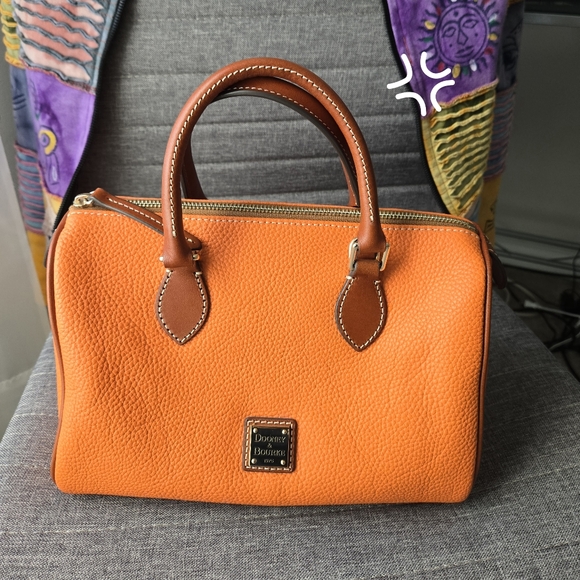 Dooney & Bourke Handbags - NWT Dooney & Bourke Clementine 🍊 Pebble Leather Barrel Satchel